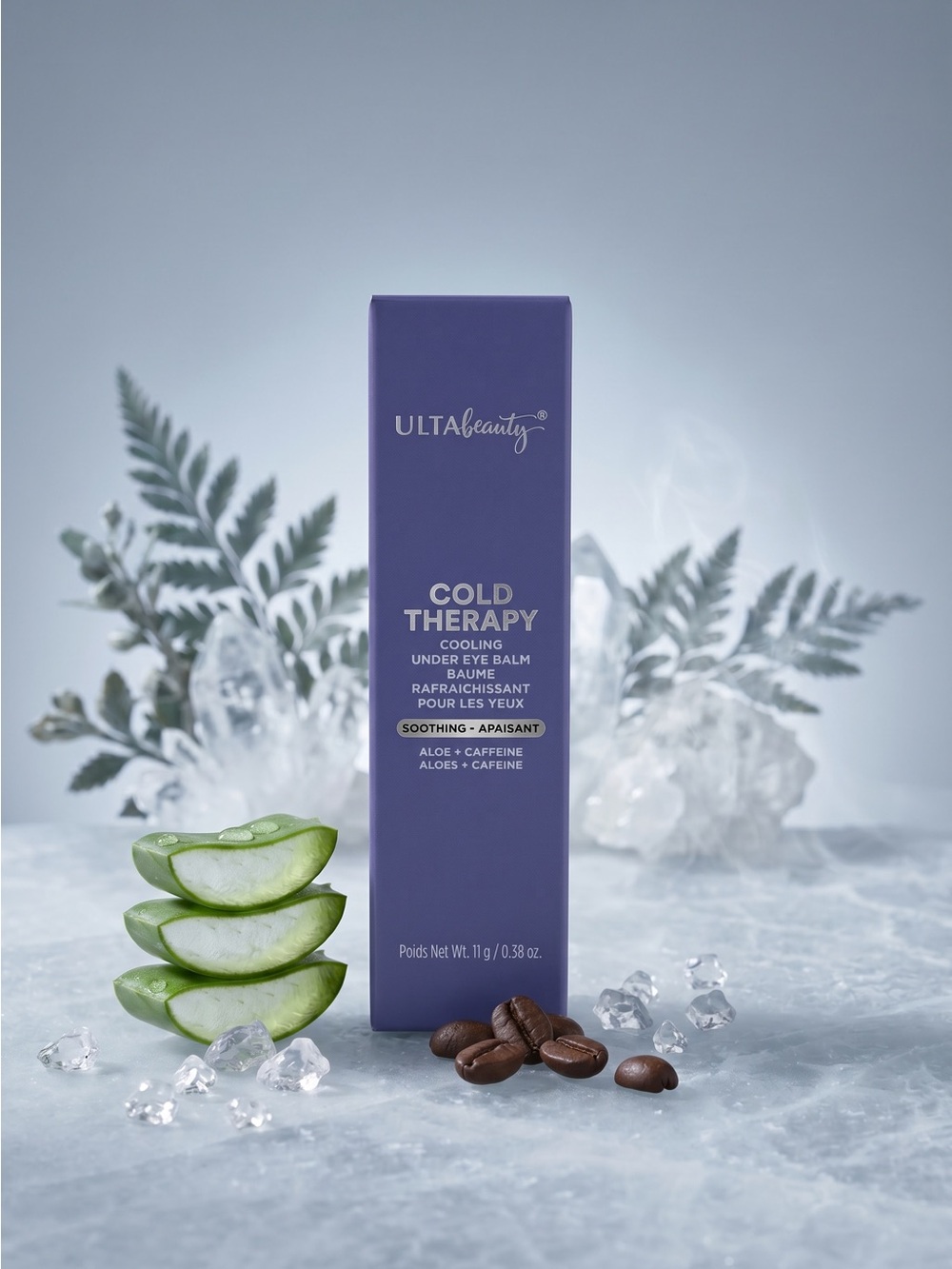 Ulta Beauty Cold Therapy Cooling Under Eye Balm Aloe + Caffeine 0.38 oz New